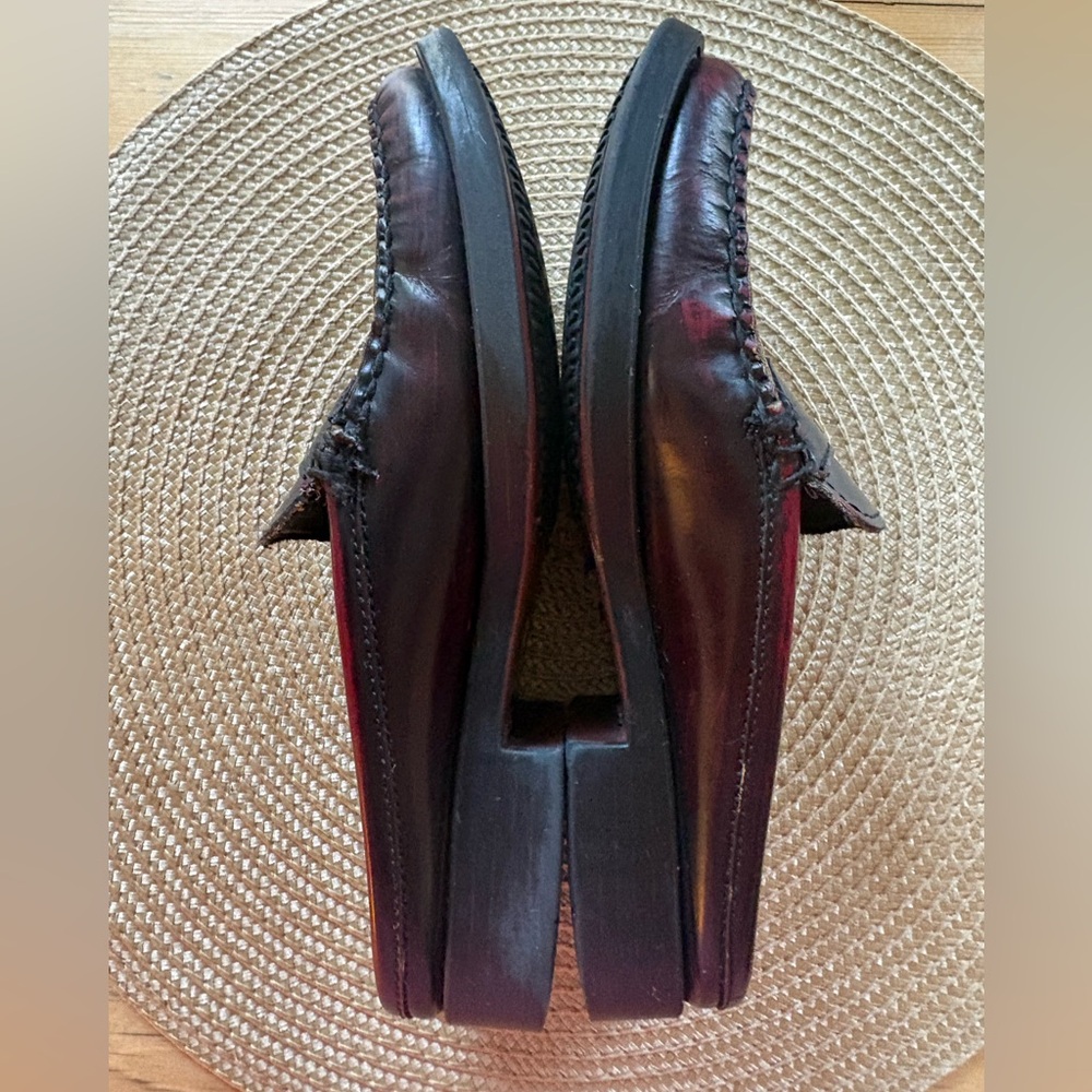 Weejuns Bass Peggy Slip On Mule Loafer Flats Burgundy Women 5 - Picture 13 of 14